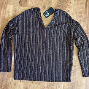 Roses gold and black long sleeve top